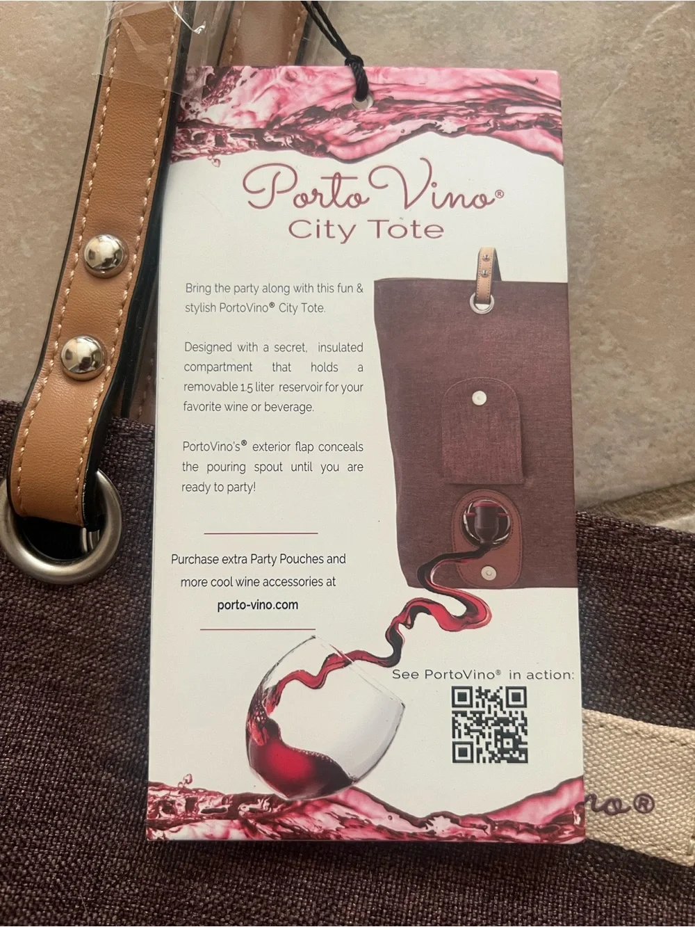 Porto Vino Wine Bag - NWT - Picture 3 of 13